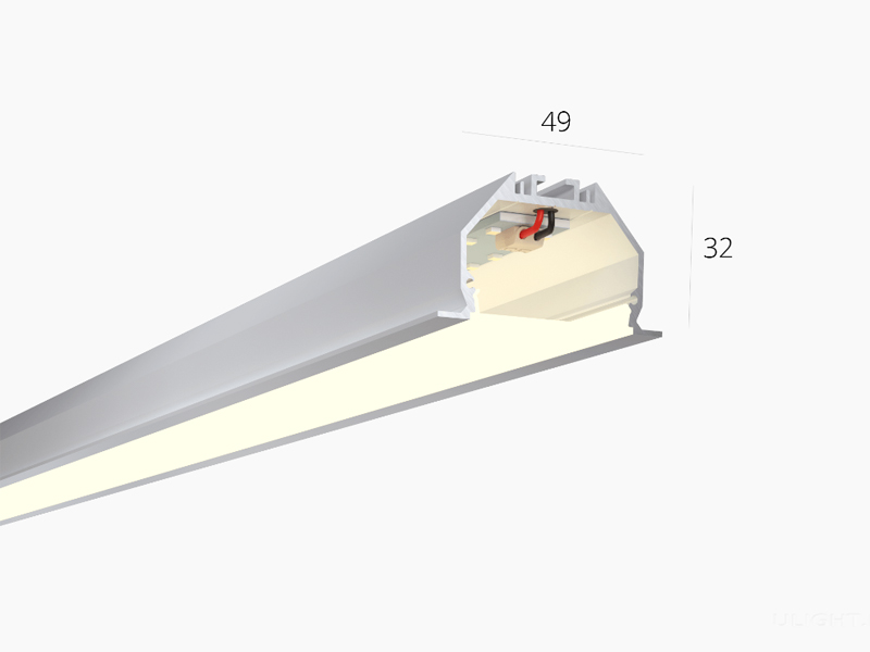 Купить линейный встраиваемый светильник «ledprom» 49/32 1250 мм
