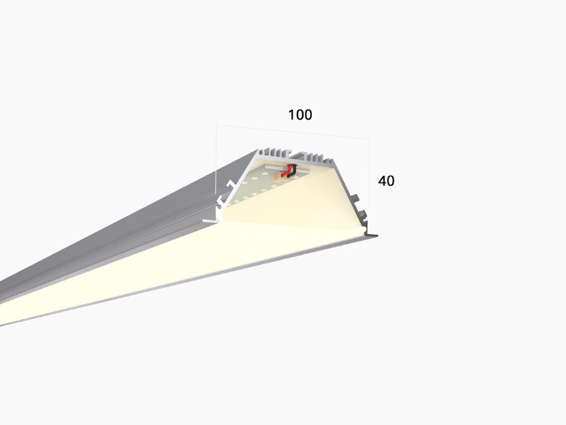 Купить линейный встраиваемый светильник «ledprom» 100/40 2500 мм