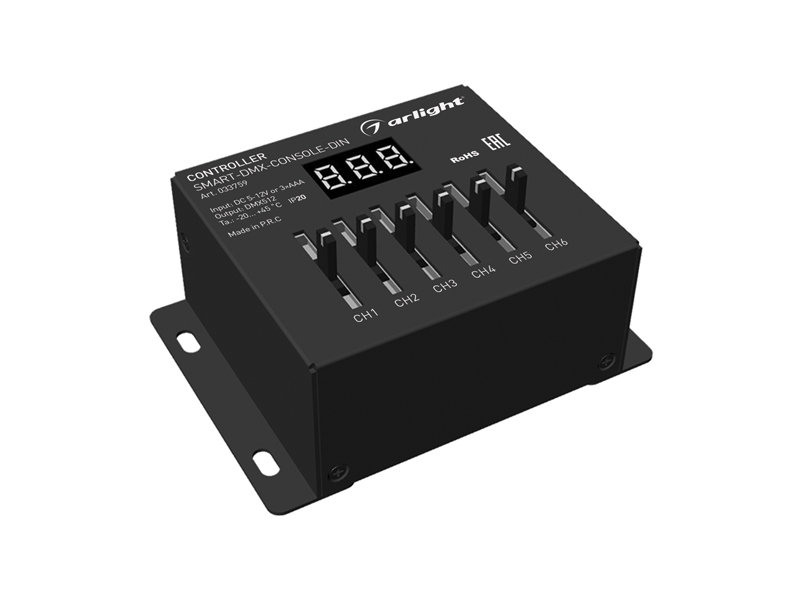 Купить Контроллер SMART-DMX-CONSOLE-DIN (5-12V, 6CH, XLR3) 
